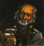 Paul Cezanne Head of and Old Man oil on canvas